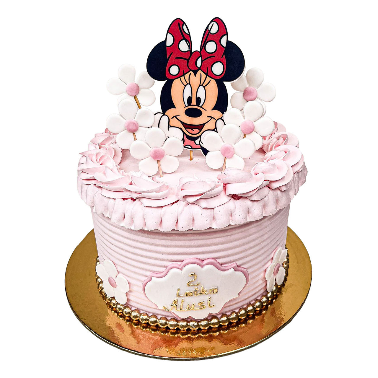 Tort Myszka Minnie w kwiatach