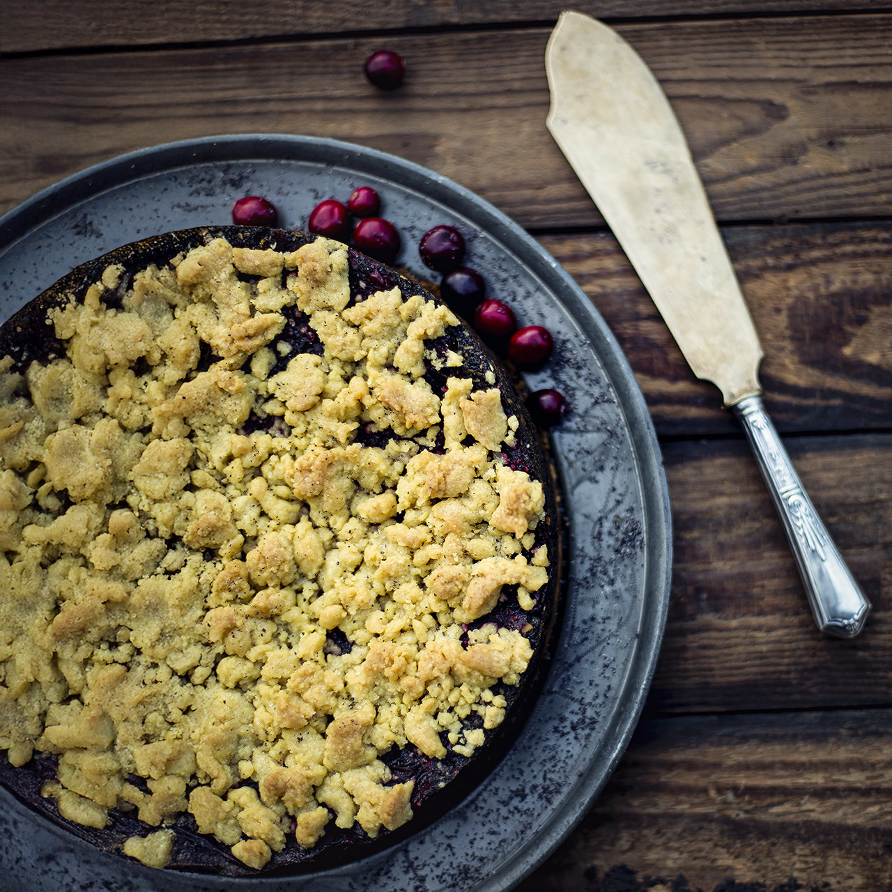 Ciasto makowe z żurawiną