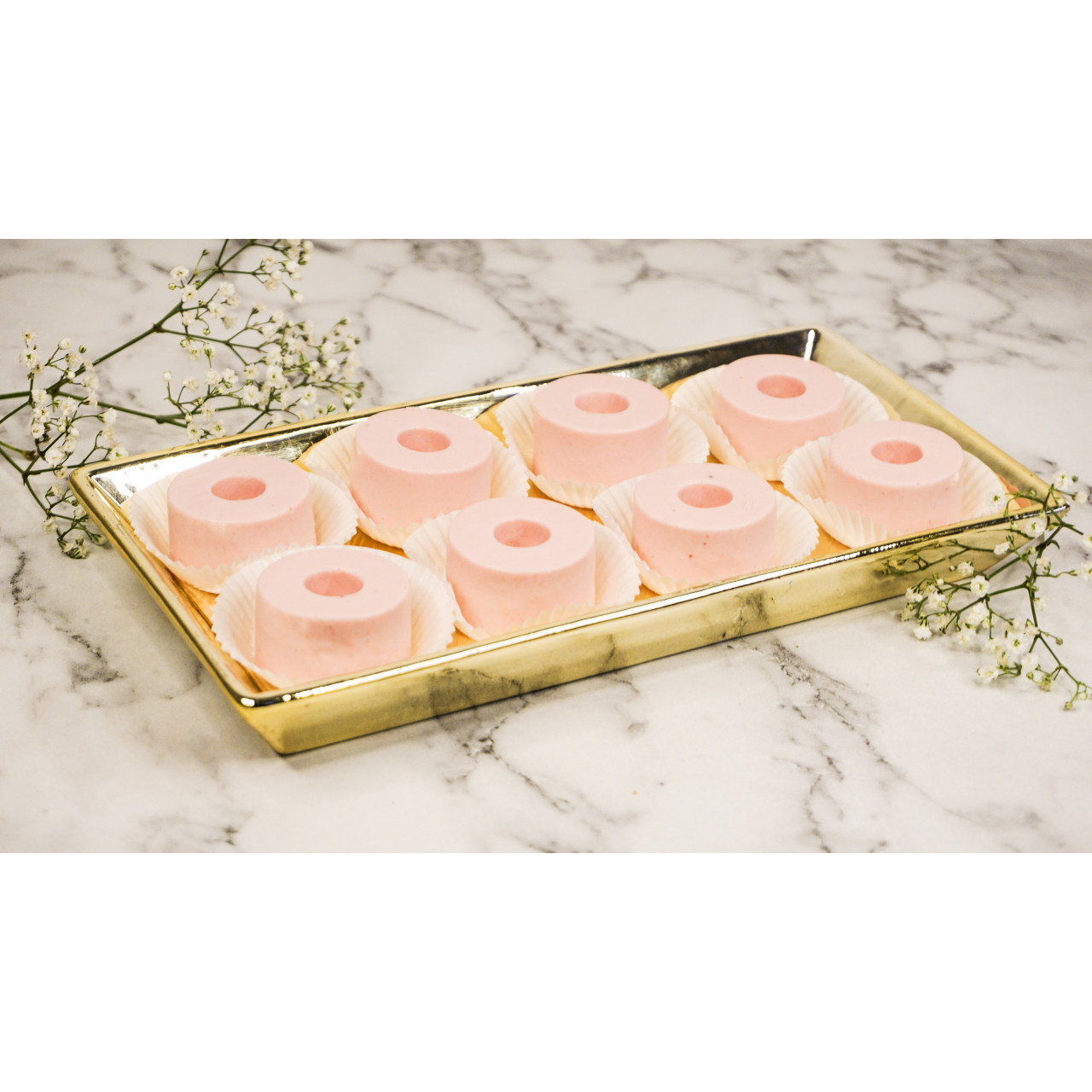 Mini serniczek na zimno truskawka - zestaw 15 sztuk