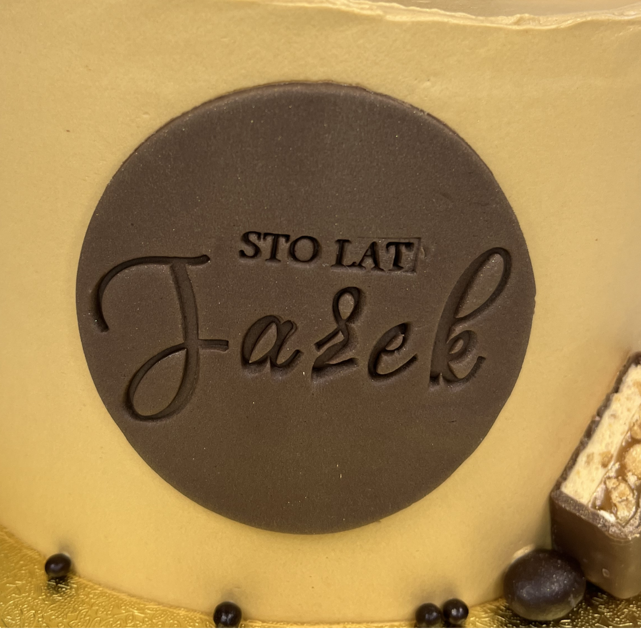 Personalizacja - napis stemplowany koło