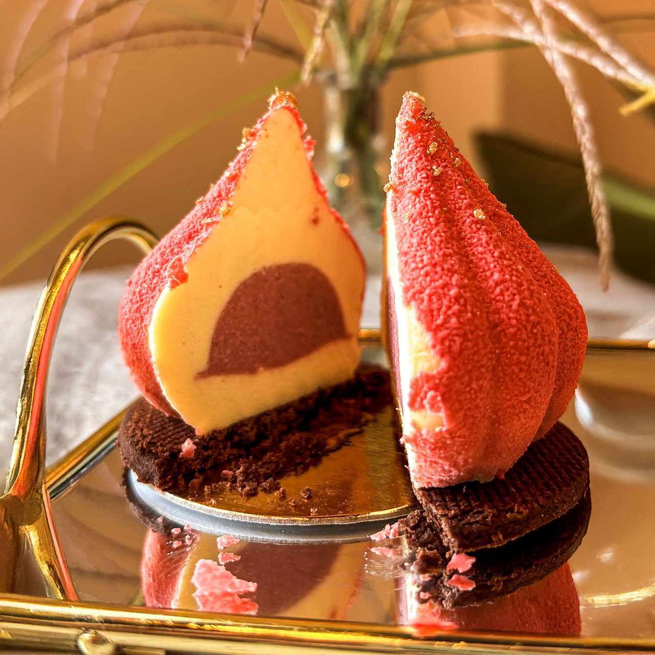 Monoporcja marakuja z truskawką - zestaw 15 sztuk