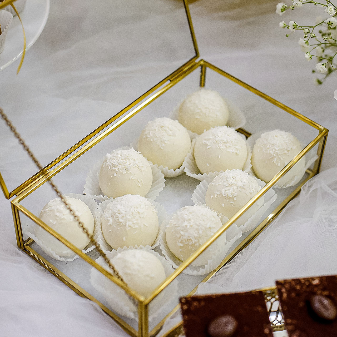 Pralina kokos - zestaw 15 sztuk