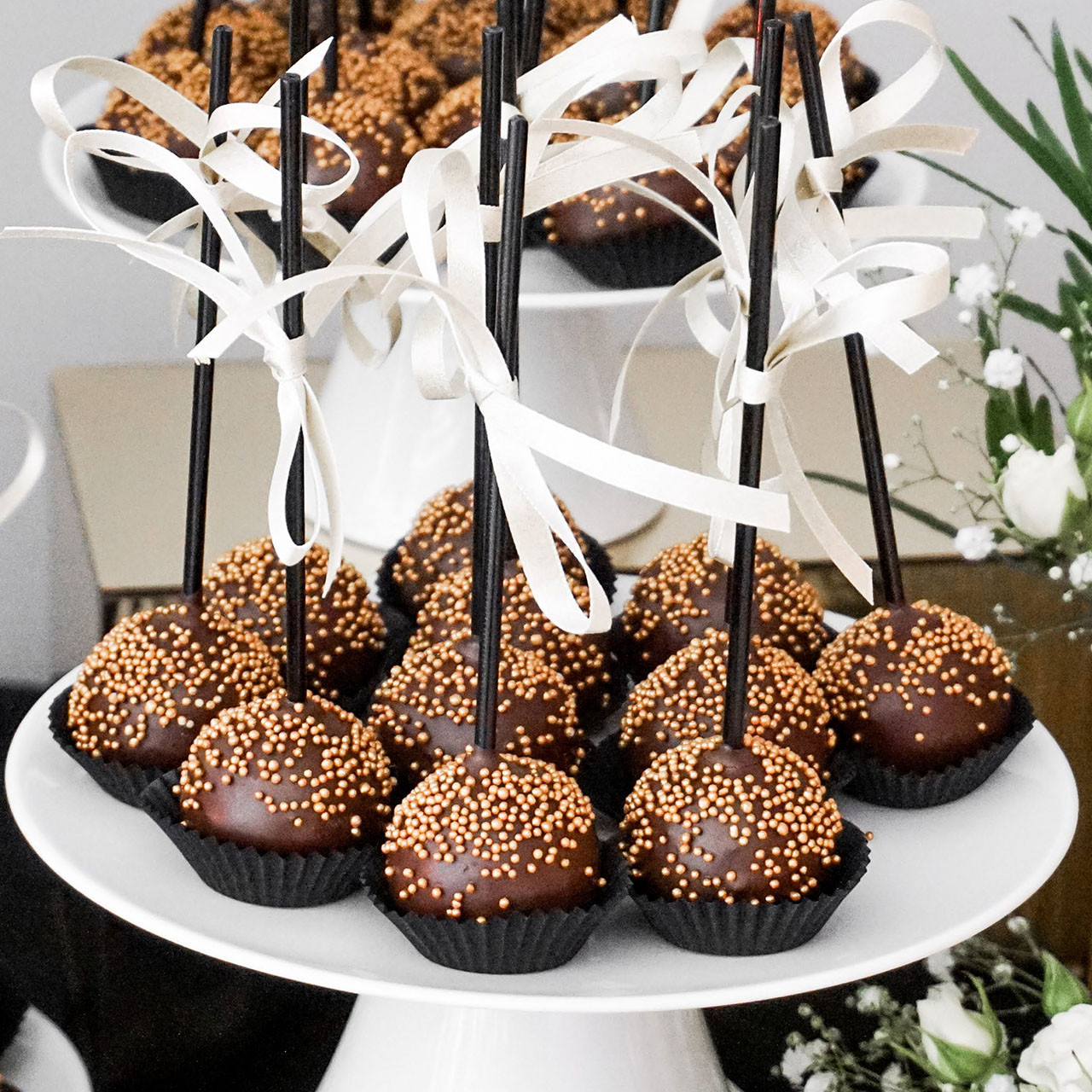 Cake pops czekolada - zestaw 15 sztuk