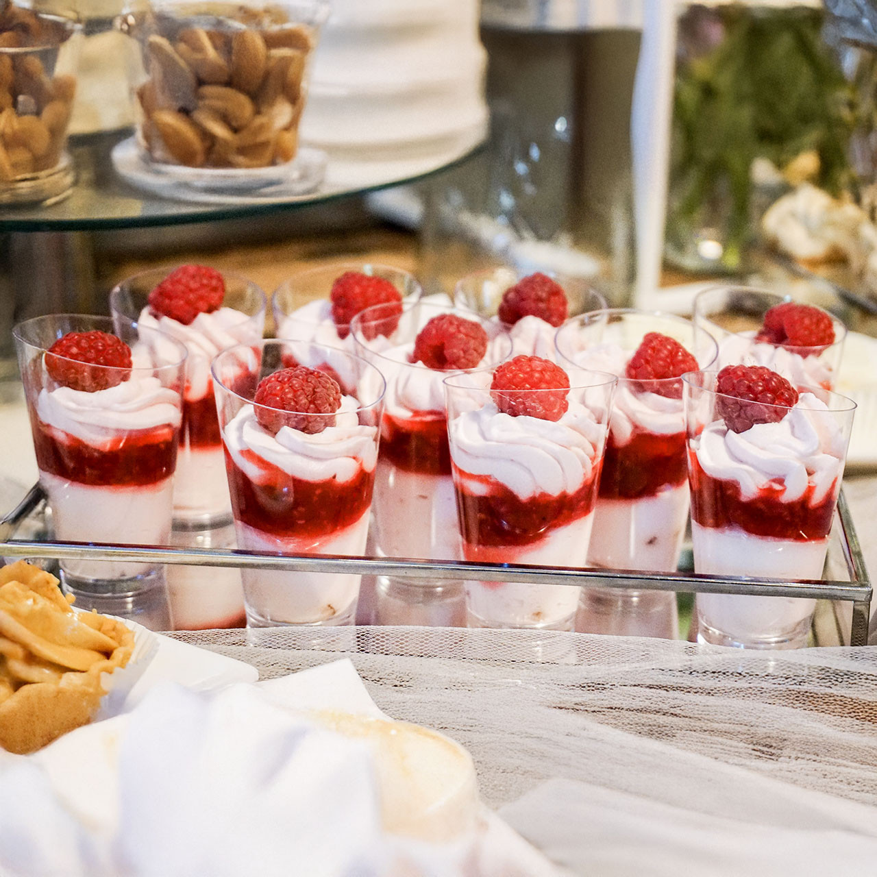 Mini deser malina - zestaw 15 sztuk