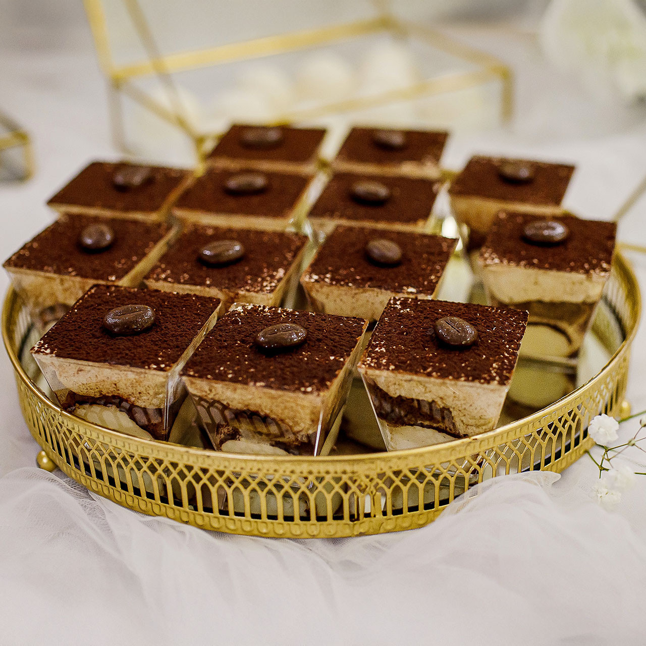 Mini deser tiramisu - zestaw 15 sztuk