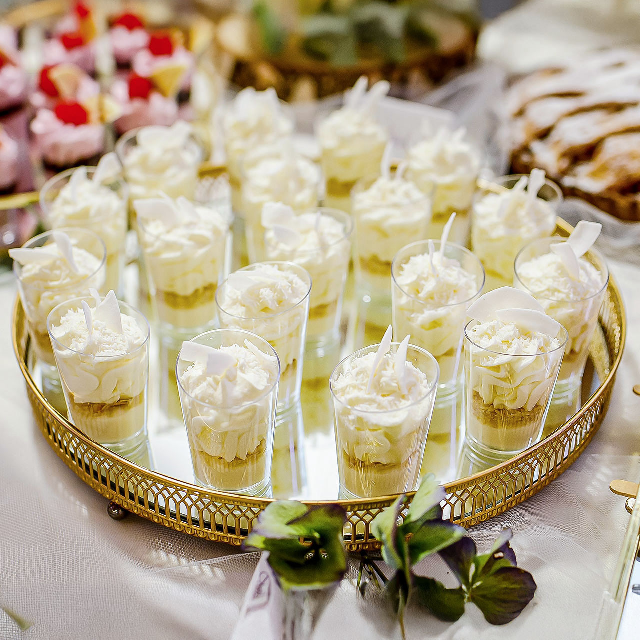 Mini deser kokos z migdałem - zestaw 15 sztuk